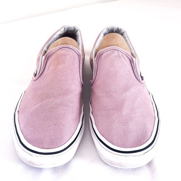 Womens Vans Classic Slip On Sea Fog Purple Shoe - Picture 2 of 10